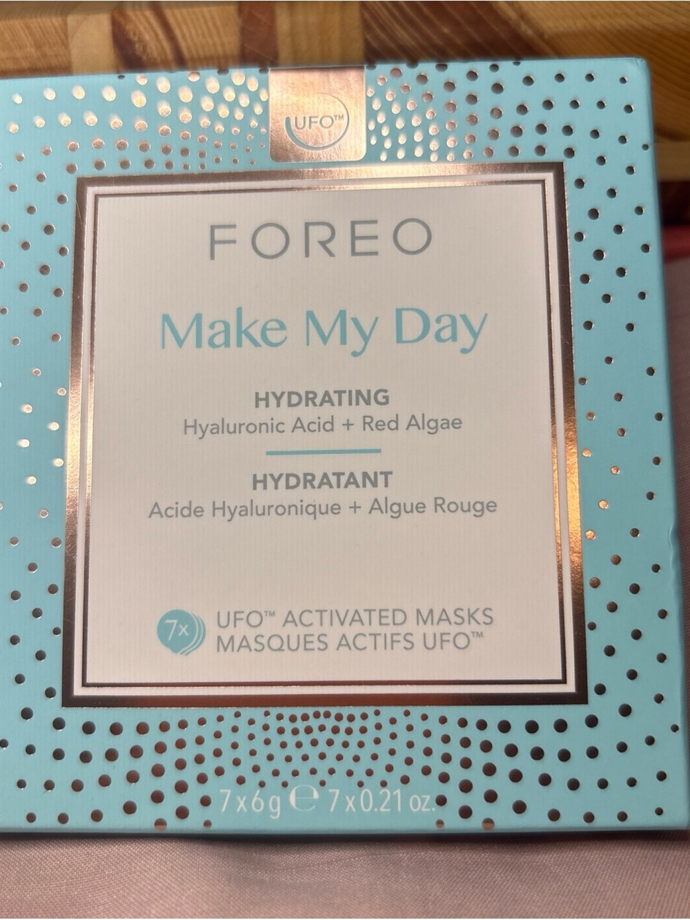 FOREO Make My Day Hydrating UFO Masks — Light Blue & White Packaging